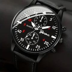 5pcs Classic Men’s Watch and Bracelet Set