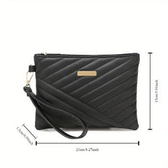 Padded Large Capacity Clutch Wallet with Wristlet