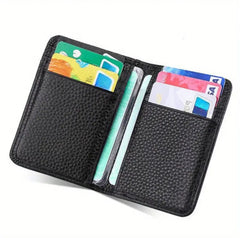 Slim Minimalist Faux Leather Wallet