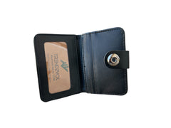 Smart Wallet With Magnetic Button Lock