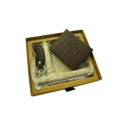 Exclusive Gift Box - with an Elegant Keychain and Signature Ball Pen (With Crocodile Wallet)