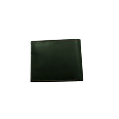 Premium Pure Black Leather Wallet with Multi Stitching