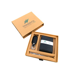 Exclusive Gift Box - with an Elegant Keychain and Signature Ball Pen (With Crocodile Wallet)