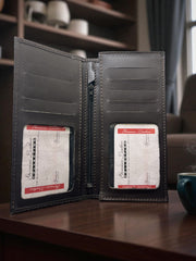 Vertical Bifold – Genuine Leather Wallet