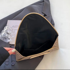 Classic Elegant Envelope Clutch Wallet – Gray Grid