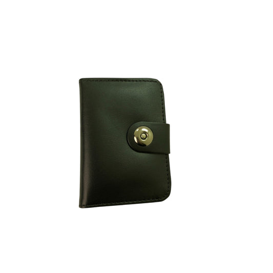 Smart Wallet With Magnetic Button Lock