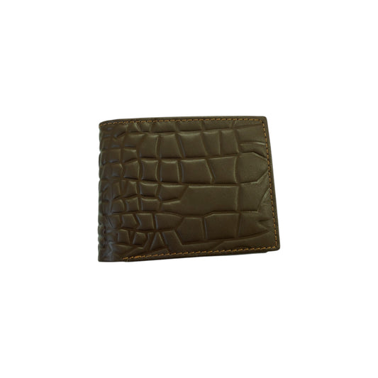 Geniune Leather Wallet in Crocodile Pattern With Soft Velvet Interior
