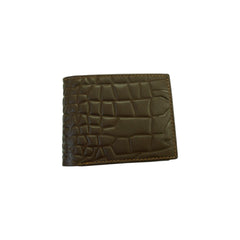 Geniune Leather Wallet in Crocodile Pattern With Soft Velvet Interior