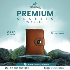 Smart Wallet With Magnetic Button Lock