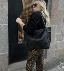 Women's Burgundy Shopper Large Handle Bag