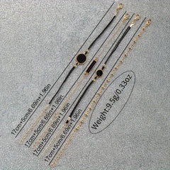 5pcs Stellar Black Elegance Watch & Bracelet Set