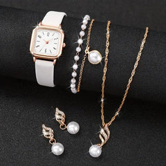 Pearl Grace Watch & Jewelry Set