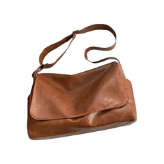 Versatile Oversized Leather Shoulder Bag