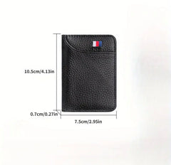 Slim Minimalist Faux Leather Wallet