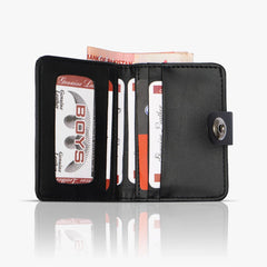 Smart Wallet With Magnetic Button Lock