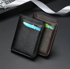 Slim Minimalist Faux Leather Wallet