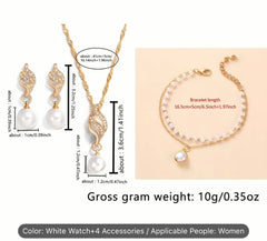Pearl Grace Watch & Jewelry Set