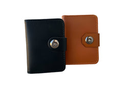 Smart Wallet With Magnetic Button Lock