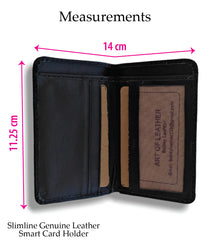 Slimline Genuine Leather Smart Card Holder