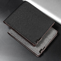 Black Carbon-Weave Bifold Wallet (W8)