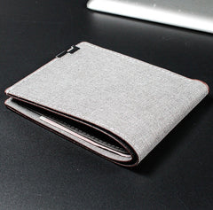 Black Carbon-Weave Bifold Wallet (W8)