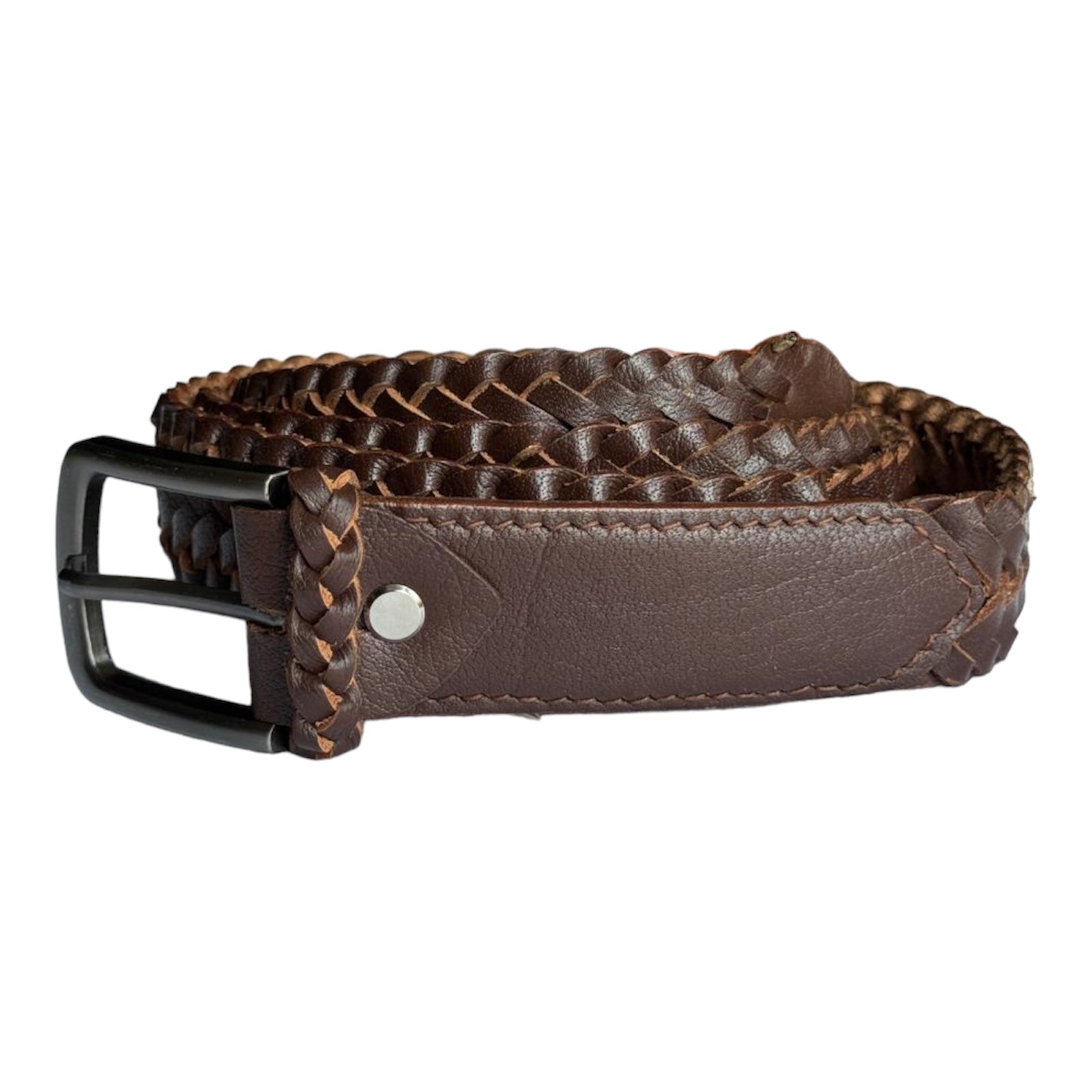 Braided Genuine Leather Belt - TRENDZYOL