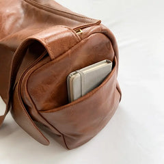 Versatile Oversized Leather Shoulder Bag