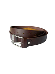 Classic Genuine Leather Belt with Silver Buckle - TRENDZYOL