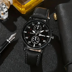 5pcs Classic Men’s Watch and Bracelet Set