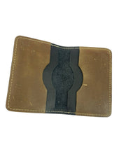 Dual - Tone Vintage Leather Wallet (Handmade) - TRENDZYOL