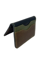 Dual - Tone Vintage Leather Wallet (Handmade) - TRENDZYOL