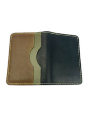 Dual - Tone Vintage Leather Wallet (Handmade) - TRENDZYOL