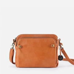 European And American Retro Three - layer Leather Messenger Bag - TRENDZYOL