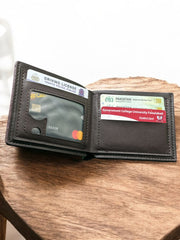 Slate Craft Wallet, Smooth and slate - like surface ( L76 )