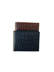 Geniune Leather Wallet in Crocodile Pattern With Soft Velvet Interior - TRENDZYOL