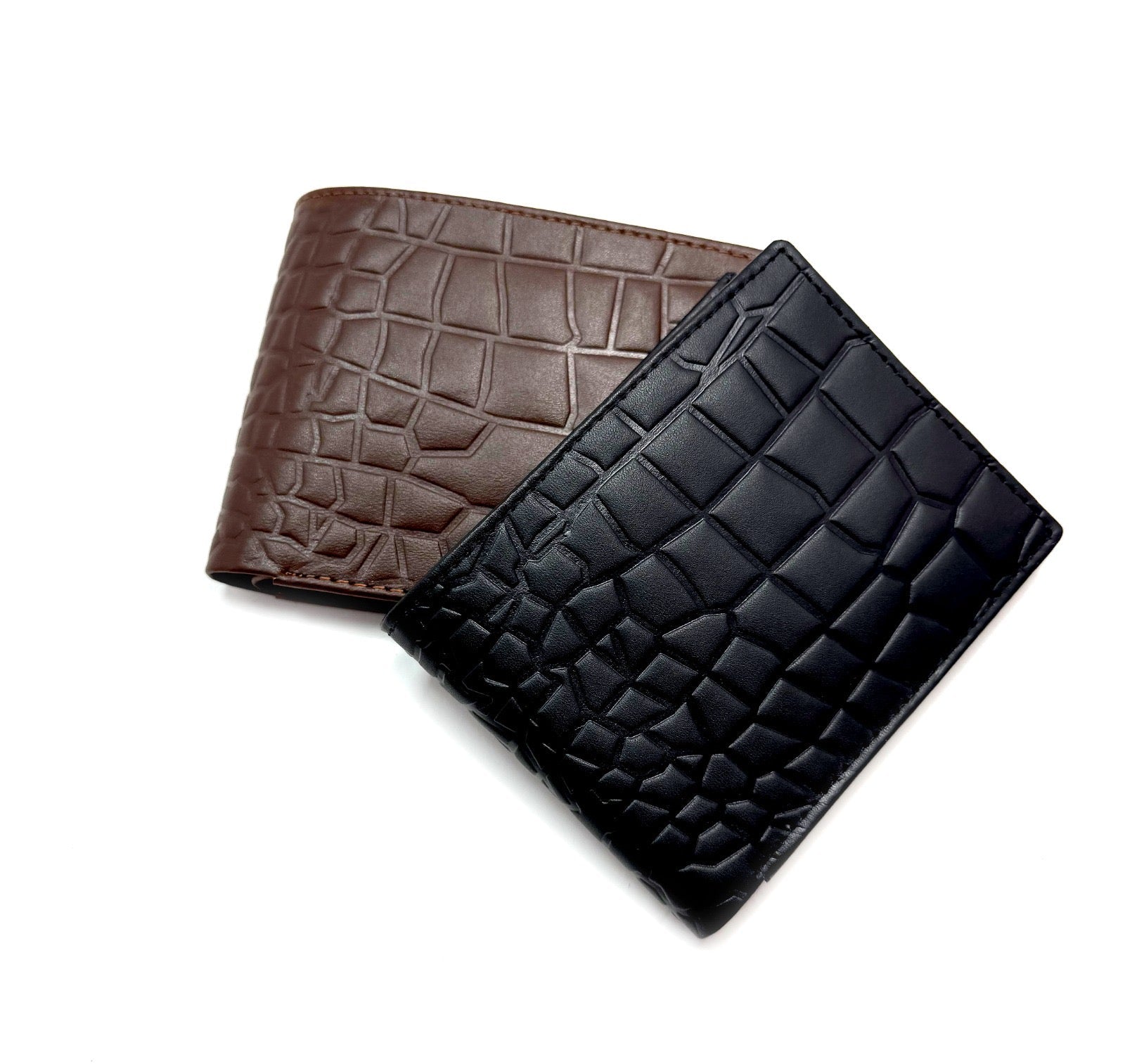 Geniune Leather Wallet in Crocodile Pattern With Soft Velvet Interior - TRENDZYOL