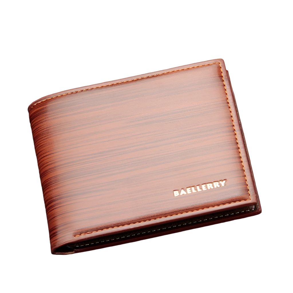 Gentlemen Luxury Wood Grain PU Leather Smart Wallet - TRENDZYOL