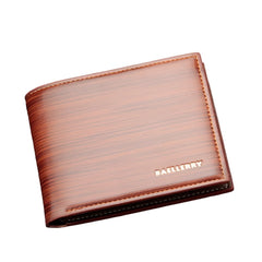 Gentlemen Luxury Wood Grain PU Leather Smart Wallet - TRENDZYOL