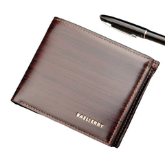 Gentlemen Luxury Wood Grain PU Leather Smart Wallet - TRENDZYOL