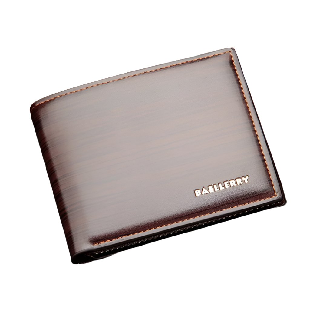 Gentlemen Luxury Wood Grain PU Leather Smart Wallet - TRENDZYOL