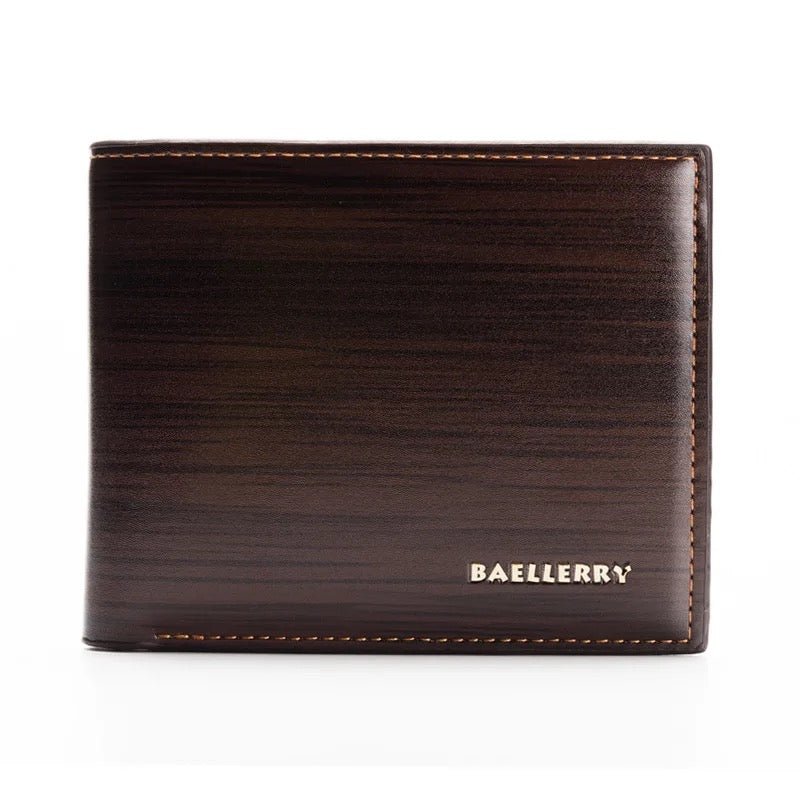 Gentlemen Luxury Wood Grain PU Leather Smart Wallet - TRENDZYOL
