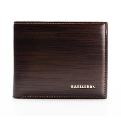Gentlemen Luxury Wood Grain PU Leather Smart Wallet - TRENDZYOL