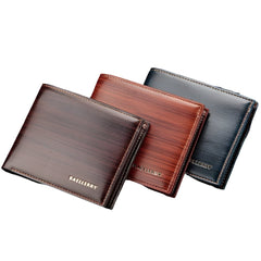 Gentlemen Luxury Wood Grain PU Leather Smart Wallet - TRENDZYOL