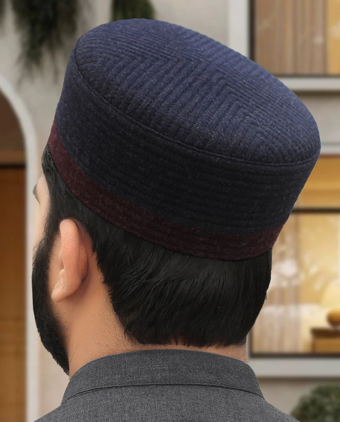 Handmade Color - contrasted Wool Cap CW - 005 - TRENDZYOL