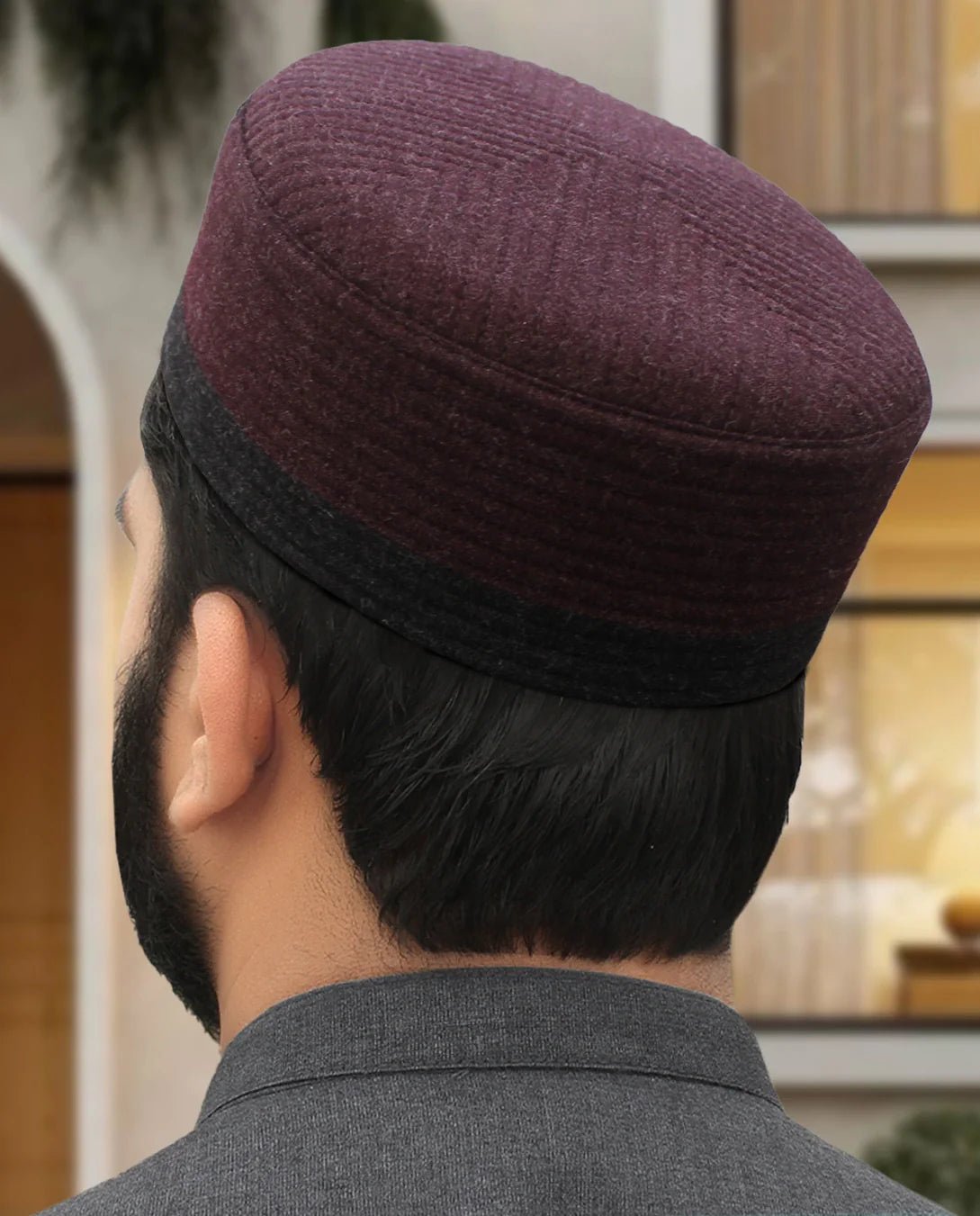 Handmade Color - contrasted Wool Cap CW - 005 - TRENDZYOL