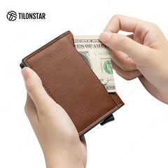 ClassicSlide RFID Pop-Up Leather Wallet (W3)