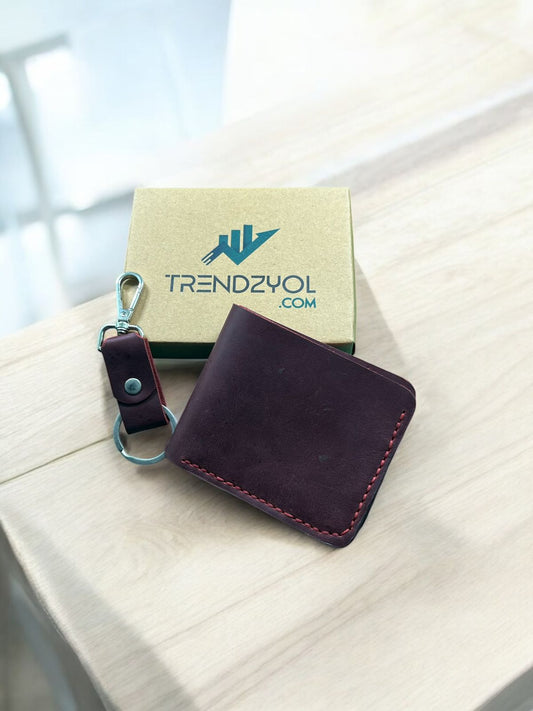 Handstich Elegance Wallet with red stiching