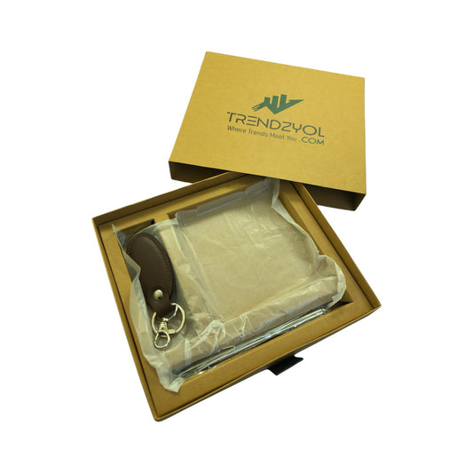 Exclusive Gift Box - with an Elegant Keychain and Signature Ball Pen (With Crocodile  Wallet)