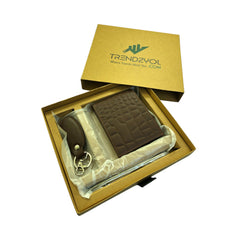 Exclusive Gift Box - with an Elegant Keychain and Signature Ball Pen (With Crocodile  Wallet)
