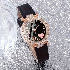 Eternal Charm Black Watch & Bracelet Set